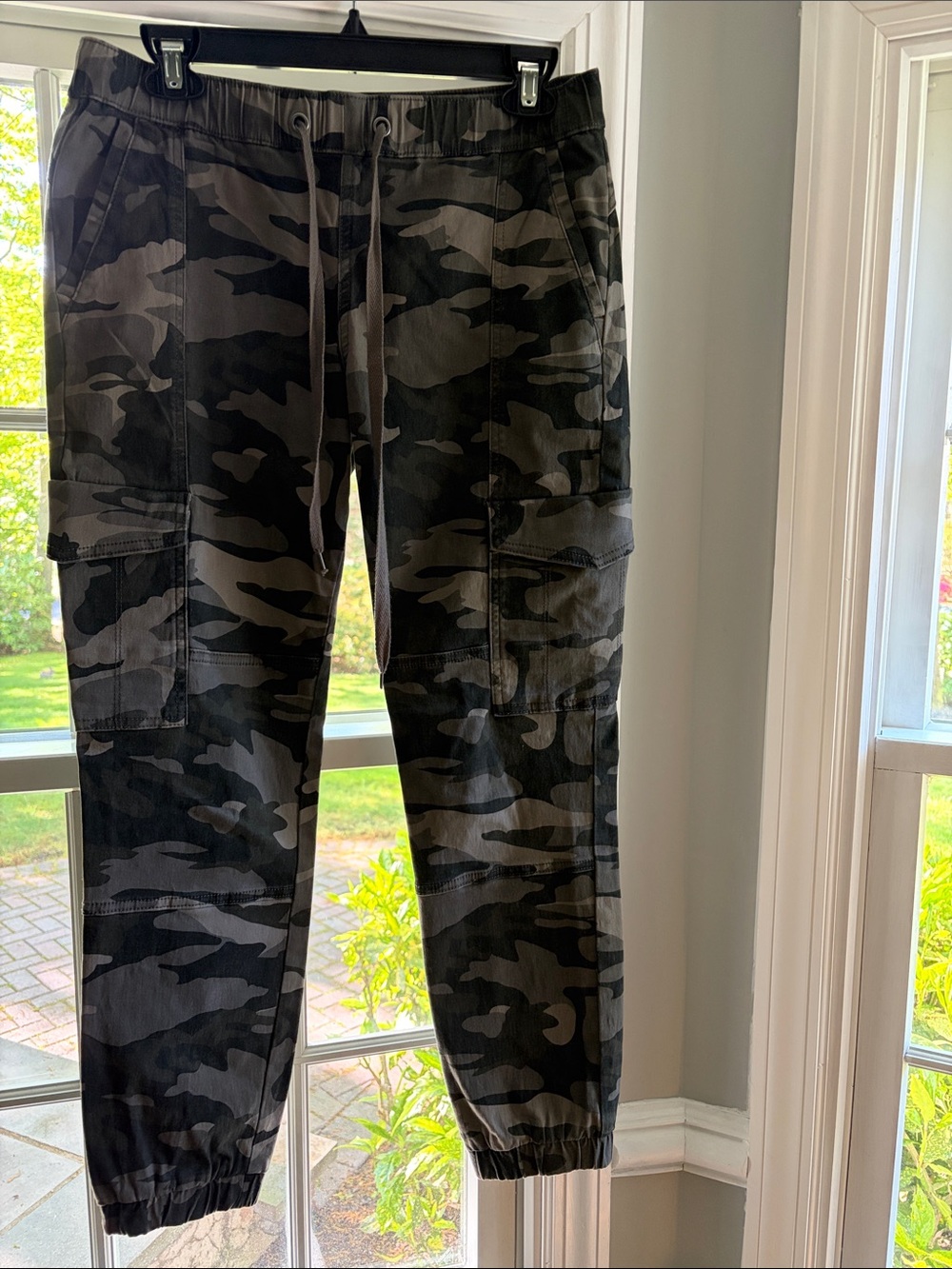 Rewash stretch Black & Gray Camo Cargo Joggers
